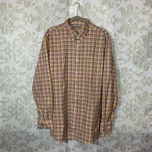 Duluth Trading.Co. Yellow Plaid Button Down Shirt
